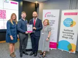 The City Mayor of Salford presenting an award