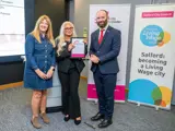 The City Mayor of Salford presenting an award